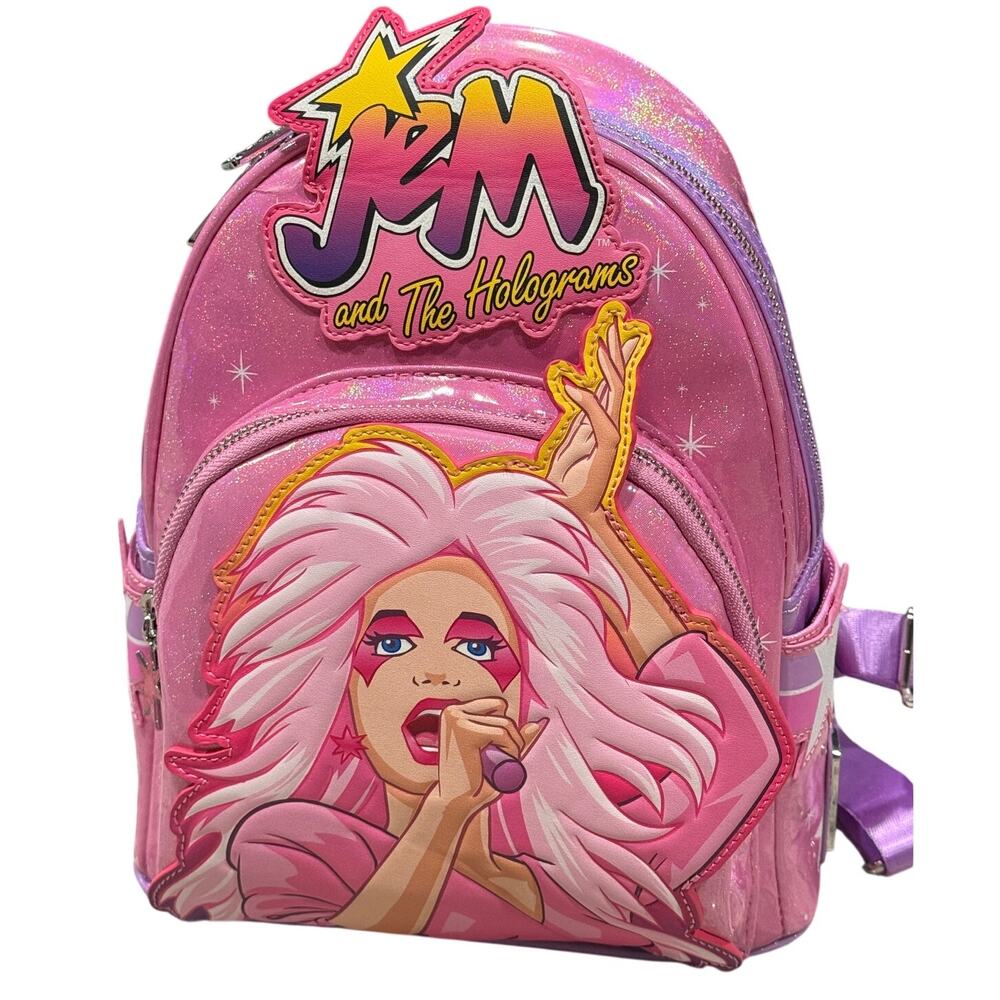 NWT Loungefly Jem & The Holograms Light Up Mini Backpack RARE Limited Edition